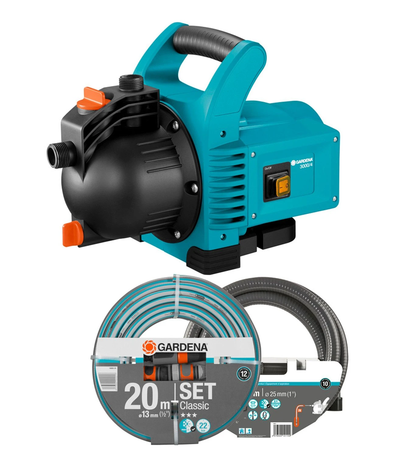 GARDENA Classic Besproeiingspomp 3000/4 Set 3 GARDENA Classic Besproeiingspomp 3000/4 Set