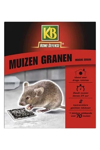 KB Muizen Lokdoos Granen 'Magik Grain' 2 Stuks 3 KB Muizen Lokdoos Granen 'Magik Grain' 2 Stuks