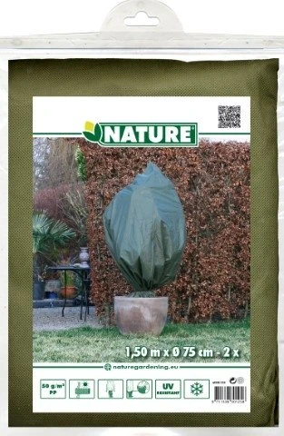 Nature Winterafdekhoes Met Koord Groen Ø75cmx1,50m 50 G/m² Set à 2 Stuks 3 Nature Winterafdekhoes Met Koord Groen Ø75cmx1,50m 50 G/m² Set à 2 Stuks
