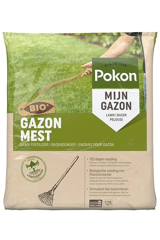 Pokon Bio Gazonmest 8,4kg Voor 125m² 3 Pokon Bio Gazonmest 8,4kg Voor 125m²