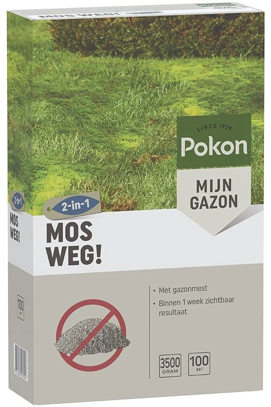 Pokon Mos Weg! 3,5kg Voor 100m² 3 Pokon Mos Weg! 3,5kg Voor 100m²